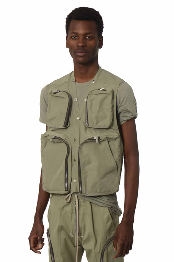 RICK OWENS Hollywood Cargo Vest Celadon . Men . 50