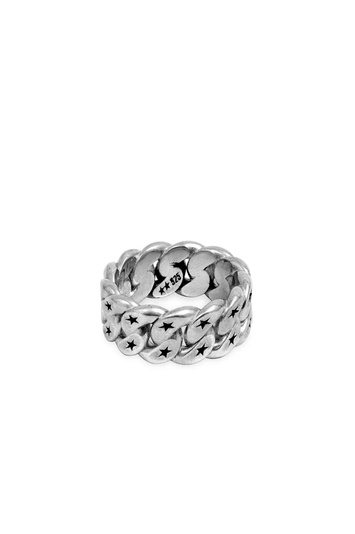TWOJEYS Bague monogramme cubain Argent