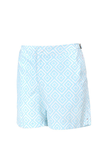 OLEBAR BROWN Bulldog Sky Print Shorts . Men . 28