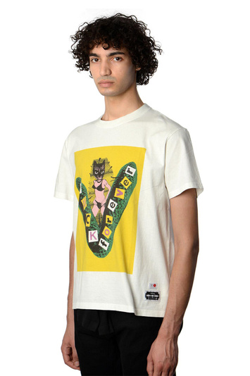 KIDILL x Edwin x Jamie Reid Weiß/gelb Tee