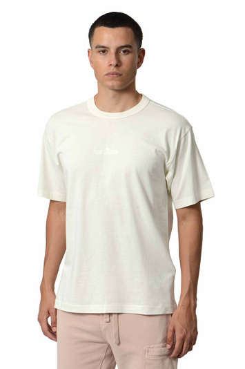 STONE ISLAND 2100025 Organic Cotton Jersey T-shirt Ivory . Men . XL