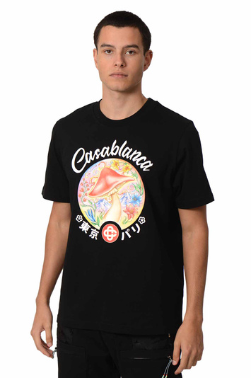 CASABLANCA Mushroom Emblem T-shirt Black