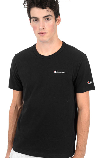 CHAMPION Logo Black T-Shirt . Men . S