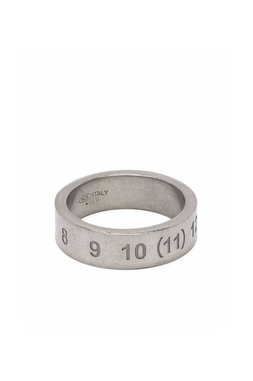 MAISON MARGIELA Zahlen Großer Ring Poliertes Silber