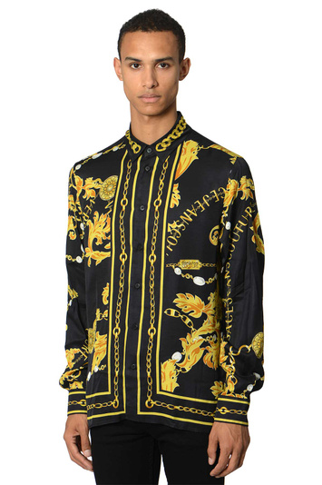 VERSACE Chain Link Couture Shirt . Men . 46
