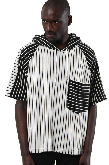 NYCOLE Hooded Multiple Stripes T-shirt . Men . S