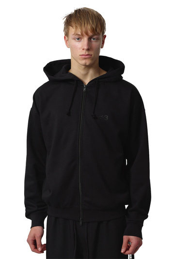 Y-3 Brushed Fleece Hooded Zip Jacket Black (Veste zippée à capuche en polaire brossée)
