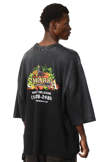 WILLY CHAVARRIA Chavarria Produce Buffalo Oversized T-shirt Washed Black