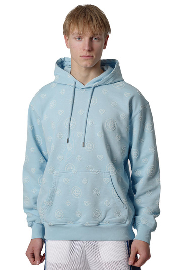 CASABLANCA Monogram Hoodie Cerulean Blue