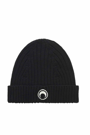 MARINE SERRE Bonnet tricoté avec logo Moon Noir