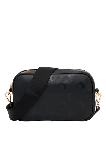 MARINE SERRE Moon Canvas Cam Bag Negro
