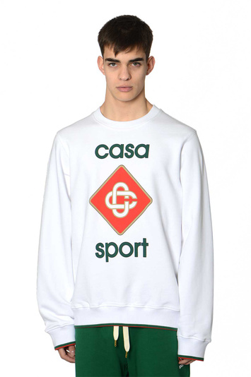 CASABLANCA Casa Sport Logo Sweatshirt White . Men . S