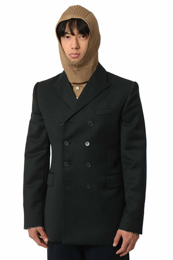 LACOSTE Double Breasted Wool Blazer Dark Green . Men . 48