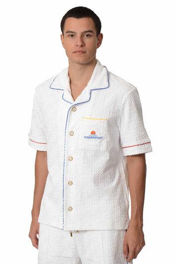 CASABLANCA Monogram Towelling Shirt White