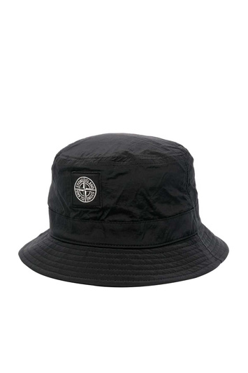 STONE ISLAND 99376 Nylon Metal In Econyl® Regenerated Nylon Bucket Hat Noir