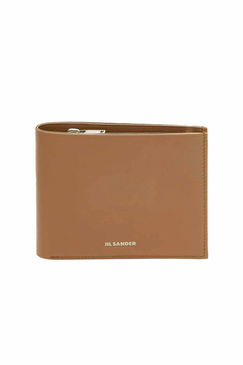JIL SANDER Leather Pocket Wallet Tobacco