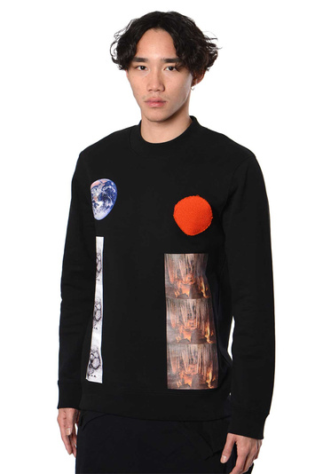 RAF SIMONS ARCHIV REDUX Sterling Patches Schwarz Sweatshirt