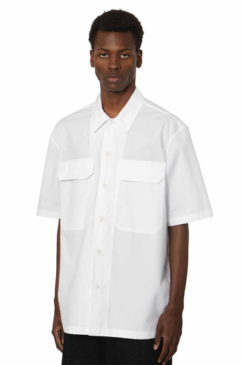 JIL SANDER Chest Pocket Poplin Shirt White 