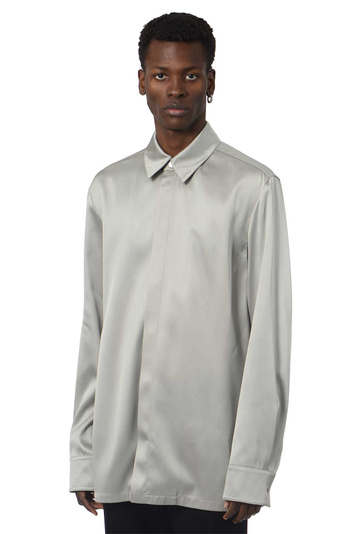 JIL SANDER Viscose Silk Twill Shirt Silver . Men . 41