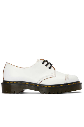 DR. MARTENS 1461 Bex Toe Cap Lace Up Shoes White Quilon