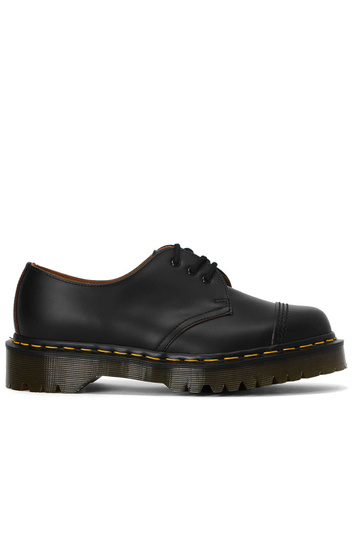 DR. MARTENS 1461 Bex Toe Cap Lace Up Shoes Black Quilon