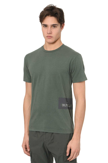 STONE ISLAND 2NS84 'Institutional Two' Print T-Shirt Moschusgrün