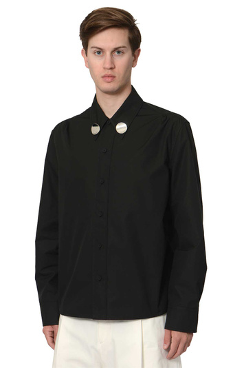JIL SANDER Black Jewel Detail Shirt Black