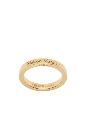 MAISON MARGIELA Logo Ring Yellow Gold . Men . 5