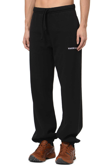 MARINE SERRE Organic Cotton Fleece Joggers Black