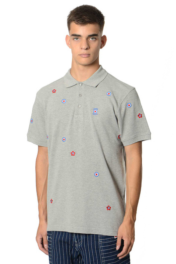 KENZO Target - Polo brodé - Gris