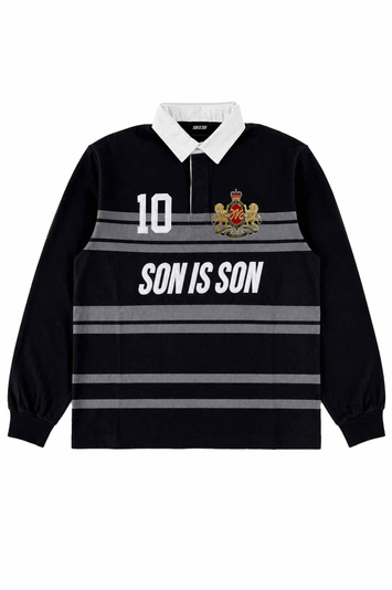 SiS Crest Polo Black . Men . S