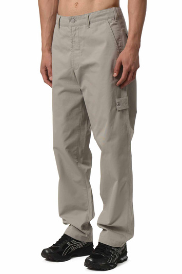 STONE ISLAND Ghost 3100013 Pantalon en toile de coton résistant aux intempéries Gris poussière