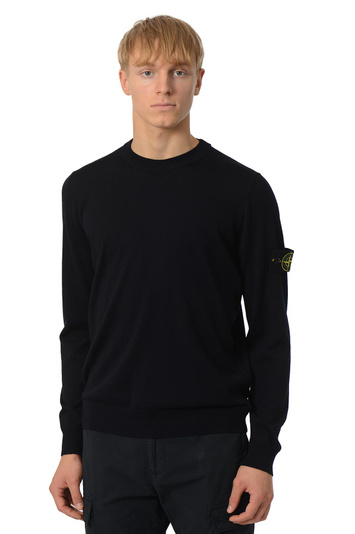 STONE ISLAND 5100071 Pull en pure laine bleu marine