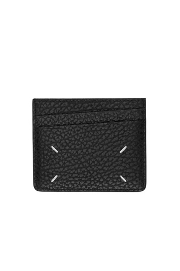 MAISON MARGIELA Porte-cartes en cuir grainé Noir