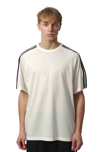 Y-3 Short Sleeve 3-Stripes Wire T-shirt White . Men . M