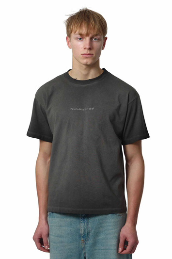 TWOJEYS T-Shirt noir délavé
