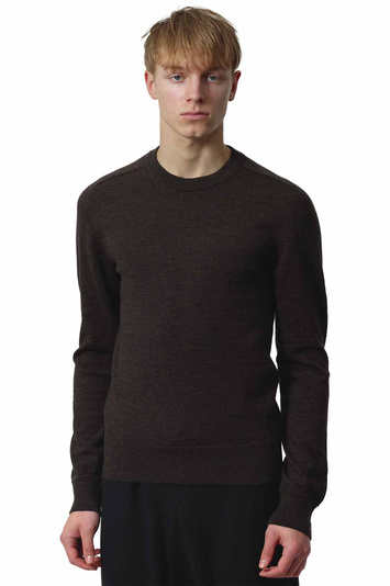 MAISON MARGIELA Elbow Patch Wool Sweater Brown