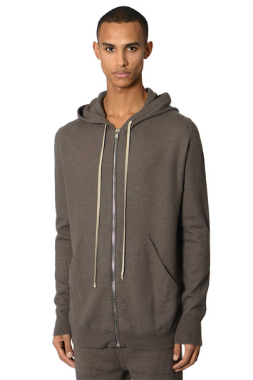 RICK OWENS Strobe Cashmere Zip Hoodie . Men . M