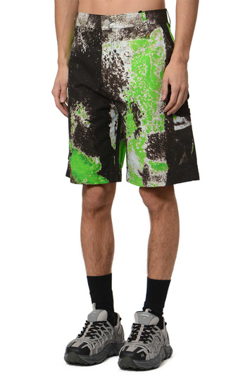 44 LABEL GROUP Corrosive Carpenter Shorts Black/White/Green