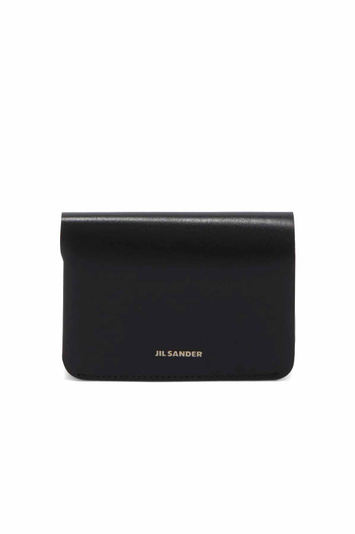 JIL SANDER Leather Card Holder Black