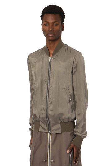 RICK OWENS Cupro Classic Flight Jacket Dust . Men . 46