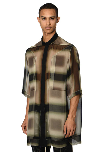RICK OWENS Magnum Silk Shirt . Men . 46
