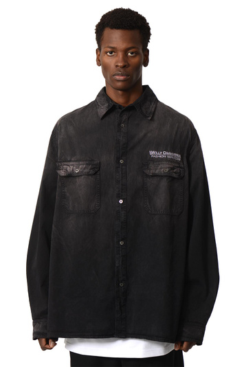 WILLY CHAVARRIA Cordoran Shirt Washed Black