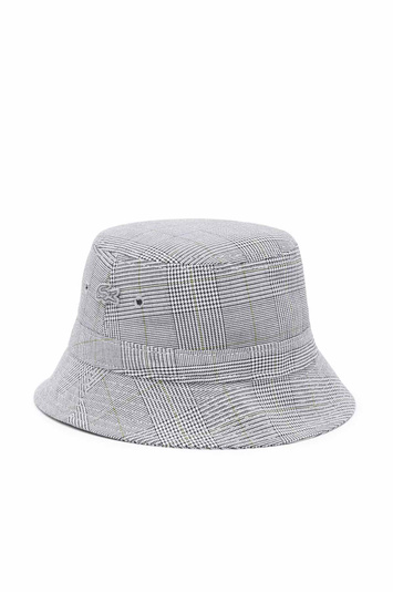 LACOSTE Sombrero de copa de algodón a cuadros