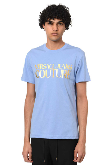 VERSACE JEANS COUTURE Institutional Logo T-shirt Blue . Men . XL