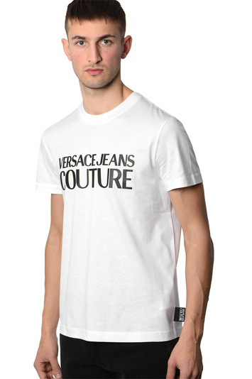 VERSACE JEANS COUTURE Black Logo Tee . Men . M