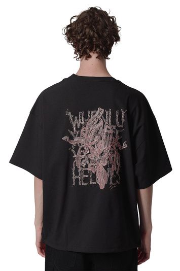 SONGZIO Embroidered Polyptych Woven T-Shirt Black