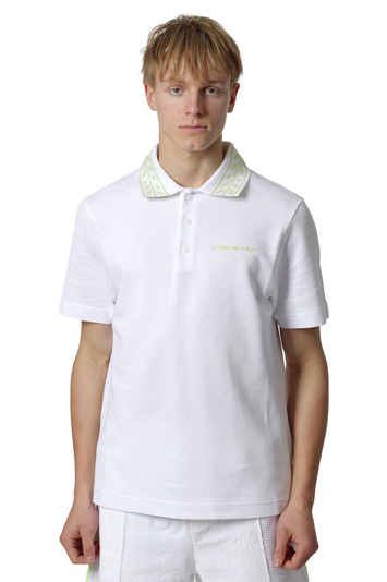 CASABLANCA Laurel Polo-Shirt White/Lime