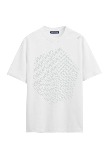 WRONG WEATHER Capsule Collection WW Cube T-shirt White 