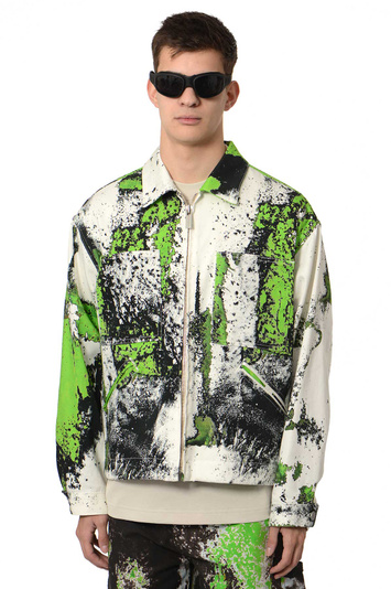 44 LABEL GROUP Corrosive Work Jacket Black/White/Green . Men . 48